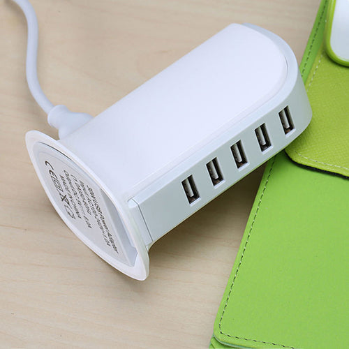 5‑Port High‑Speed Fast Charger | Universal Multi‑Device Wall Adapter (UK/EU/US)