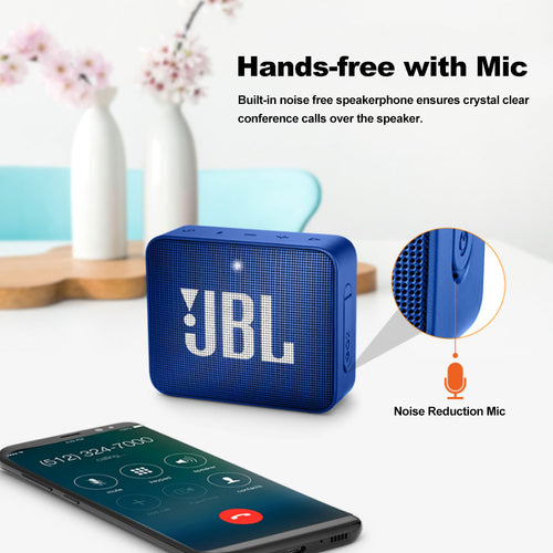 JBL GO 2 Portable Bluetooth Speaker – IPX7 Waterproof, Built‑In Mic