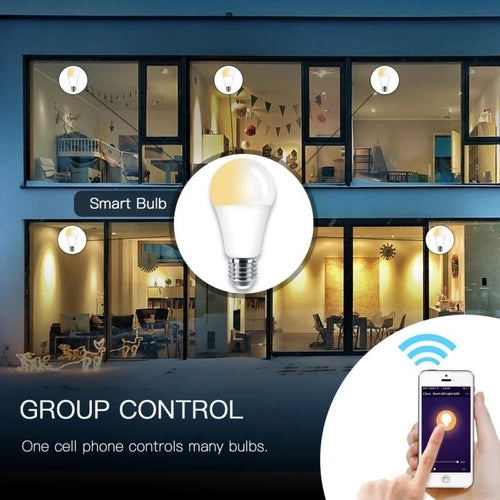 WiFi Smart Light Bulb – Alexa & Google Voice Control | Warm & Cool White LED