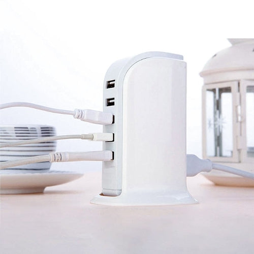 5‑Port High‑Speed Fast Charger | Universal Multi‑Device Wall Adapter (UK/EU/US)