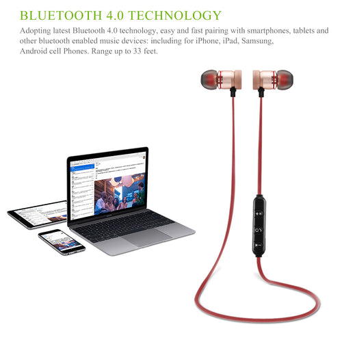 Wireless Bluetooth Sports Earphones – Lightweight Magnetic In‑Ear Headset