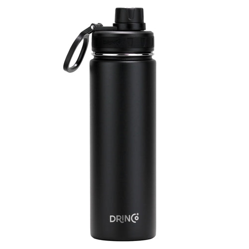 DRINCO® 22oz Stainless Steel Insulated Sport Bottle – Black